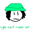 A regular as-long-as-the-head hairs with bucket hat or cowboy hat. I don't know, rylie claims '[she] can't make art.'